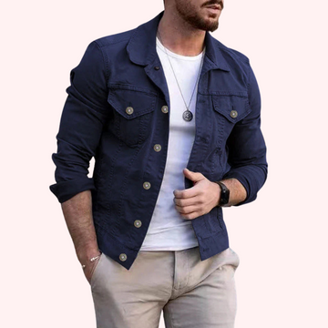Classic button-up jacket for men